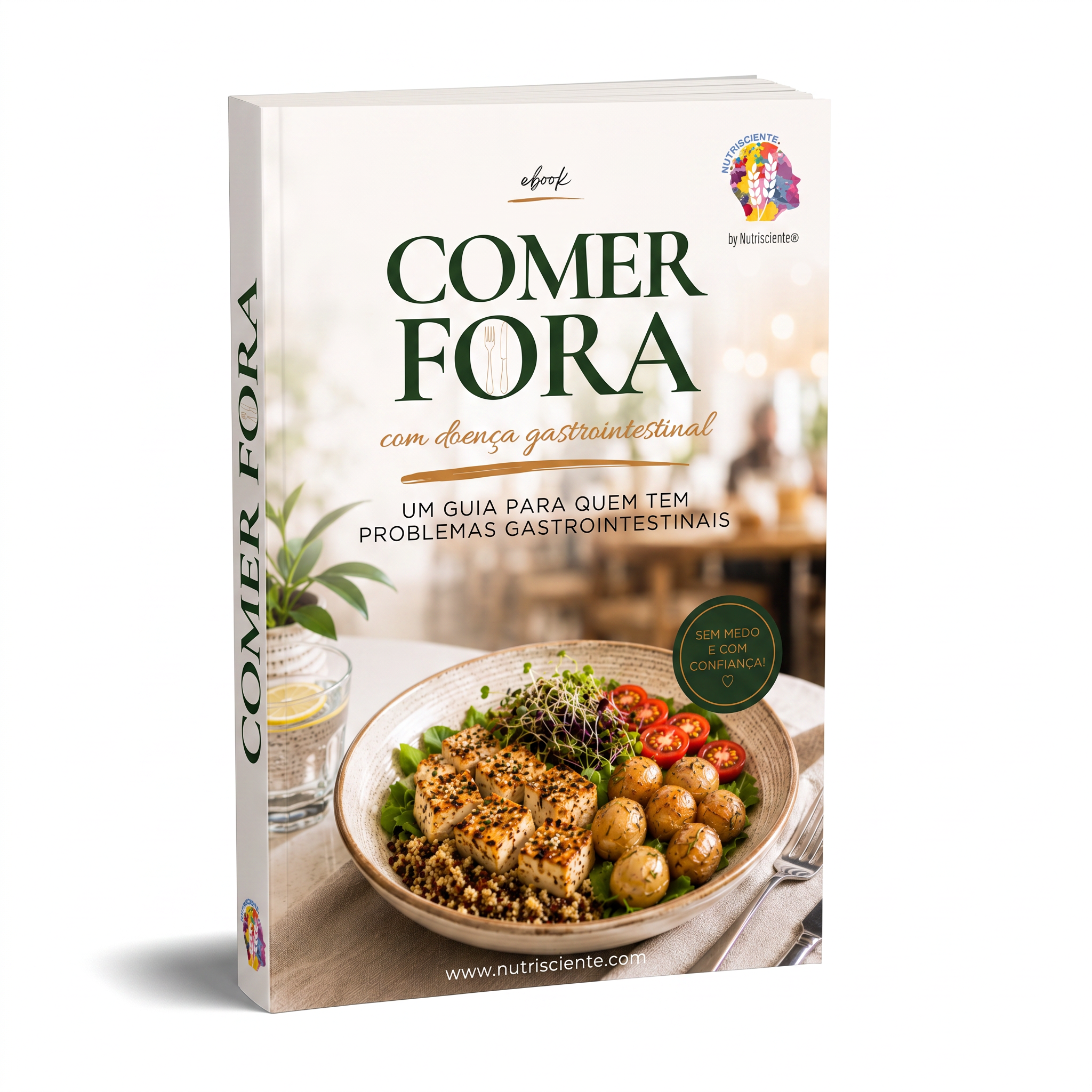 Capa - Guia Comer Fora com Doença Gastrointestinal Capa do Guia Comer Fora com Doença Gastrointestinal